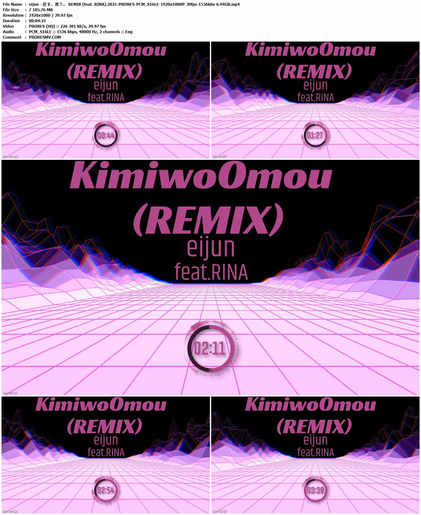 eijun - 君を、想う。 REMIX (feat. RINA).2021-PRORES-PCM_S16LE-1920x1080P-30fps-1536kbs-6.94GB官方MV_高清MV